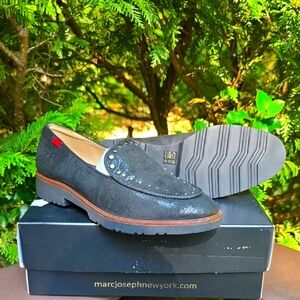 Marc Joseph Black Studded Loafers